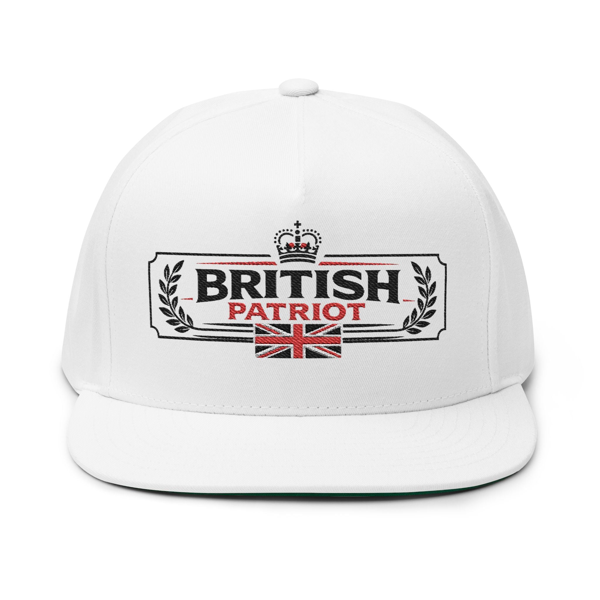British Patriot Embroidered Flat Bill Cap