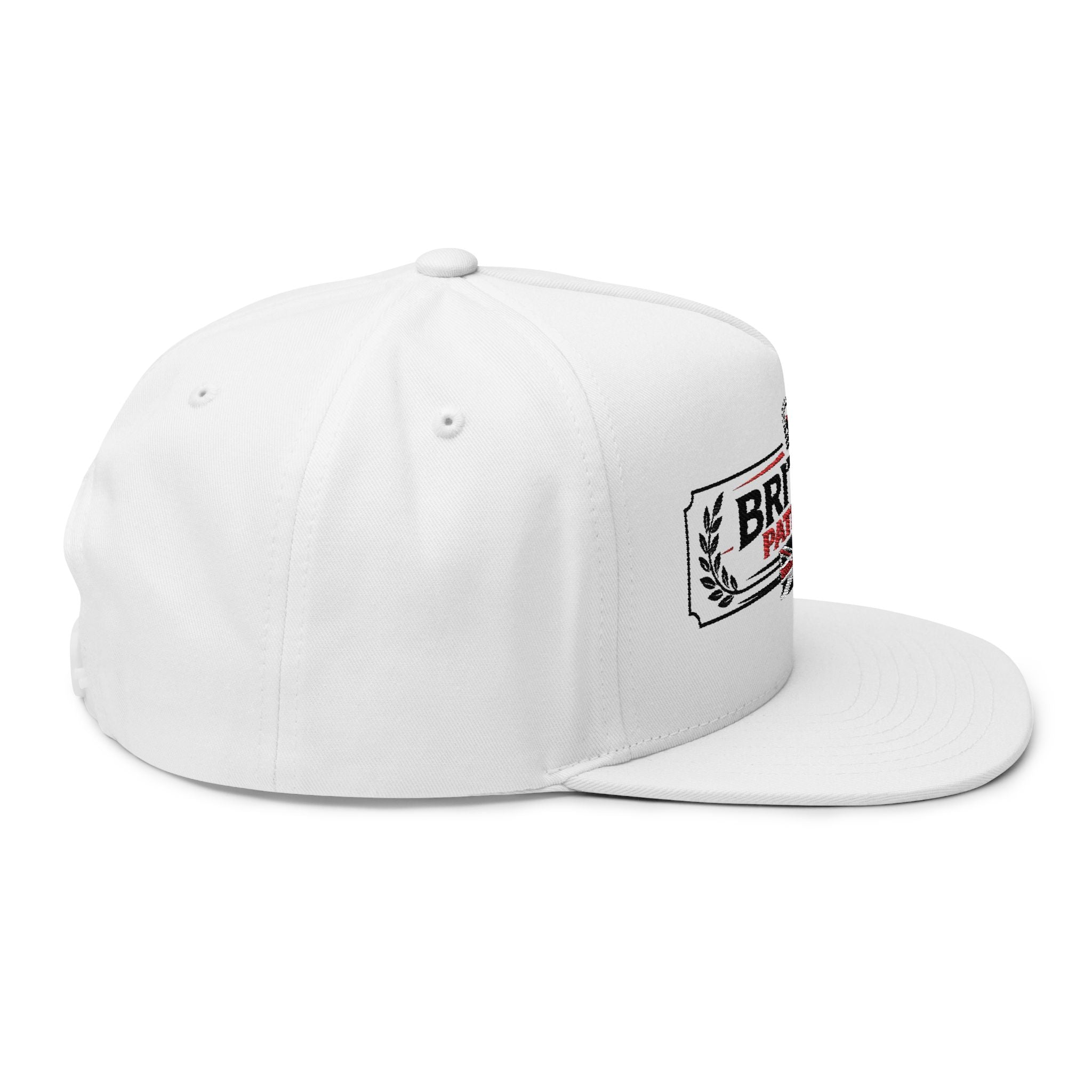 British Patriot Embroidered Flat Bill Cap