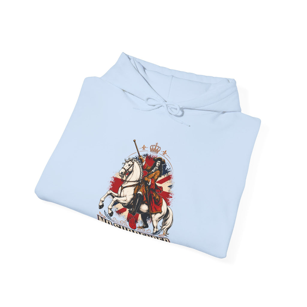 No Surrender Hoodie — Vintage Knight Coat of Arms Graphic Sweatshirt