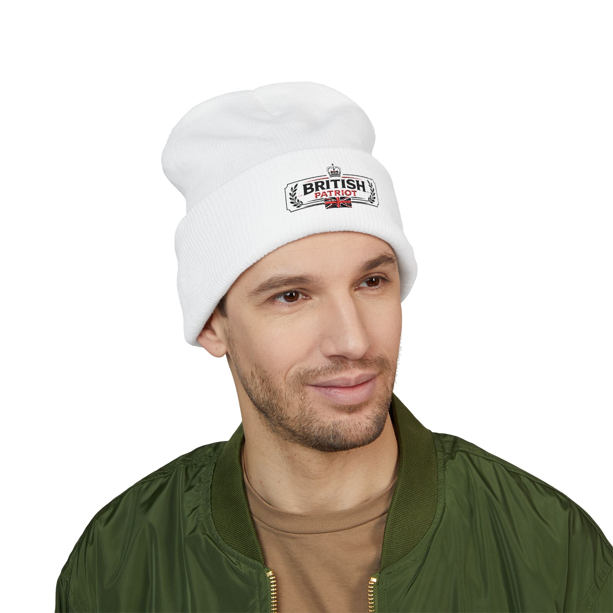 British Patriot Embroidered Cuffed Beanie