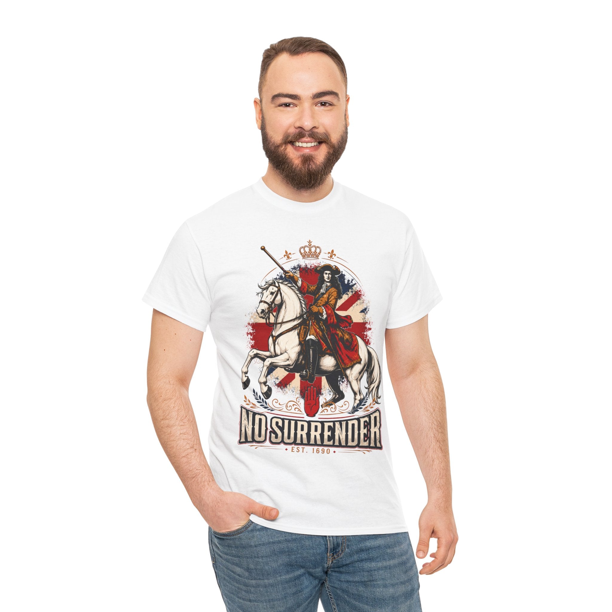 No Surrender T-Shirt — Bold British Graphic Tee