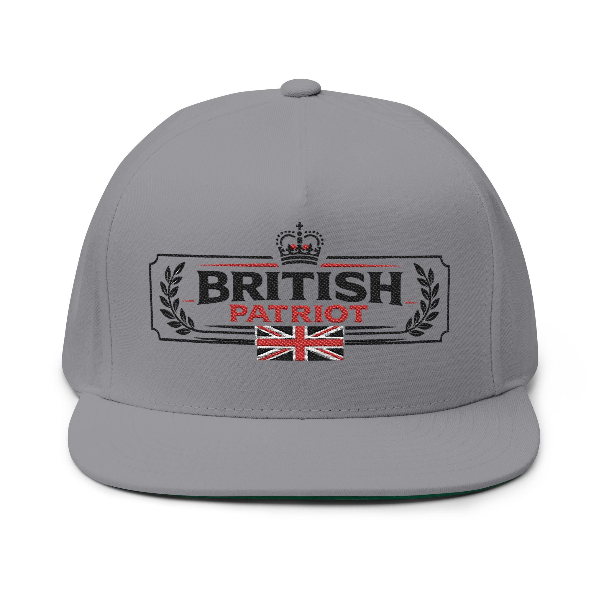 British Patriot Embroidered Flat Bill Cap