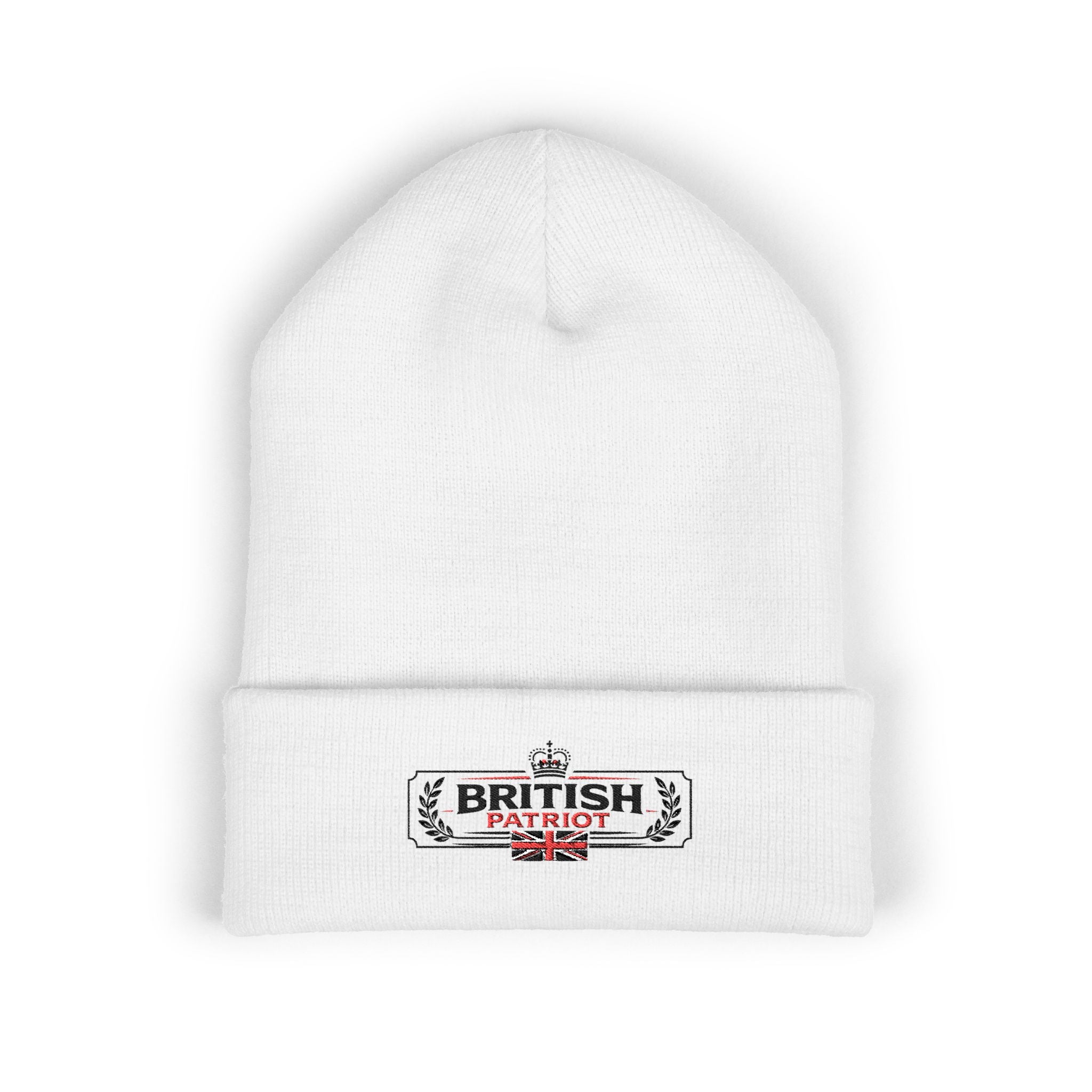 British Patriot Embroidered Cuffed Beanie