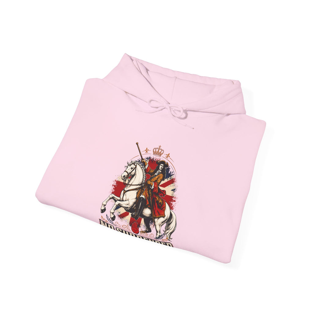 No Surrender Hoodie — Vintage Knight Coat of Arms Graphic Sweatshirt