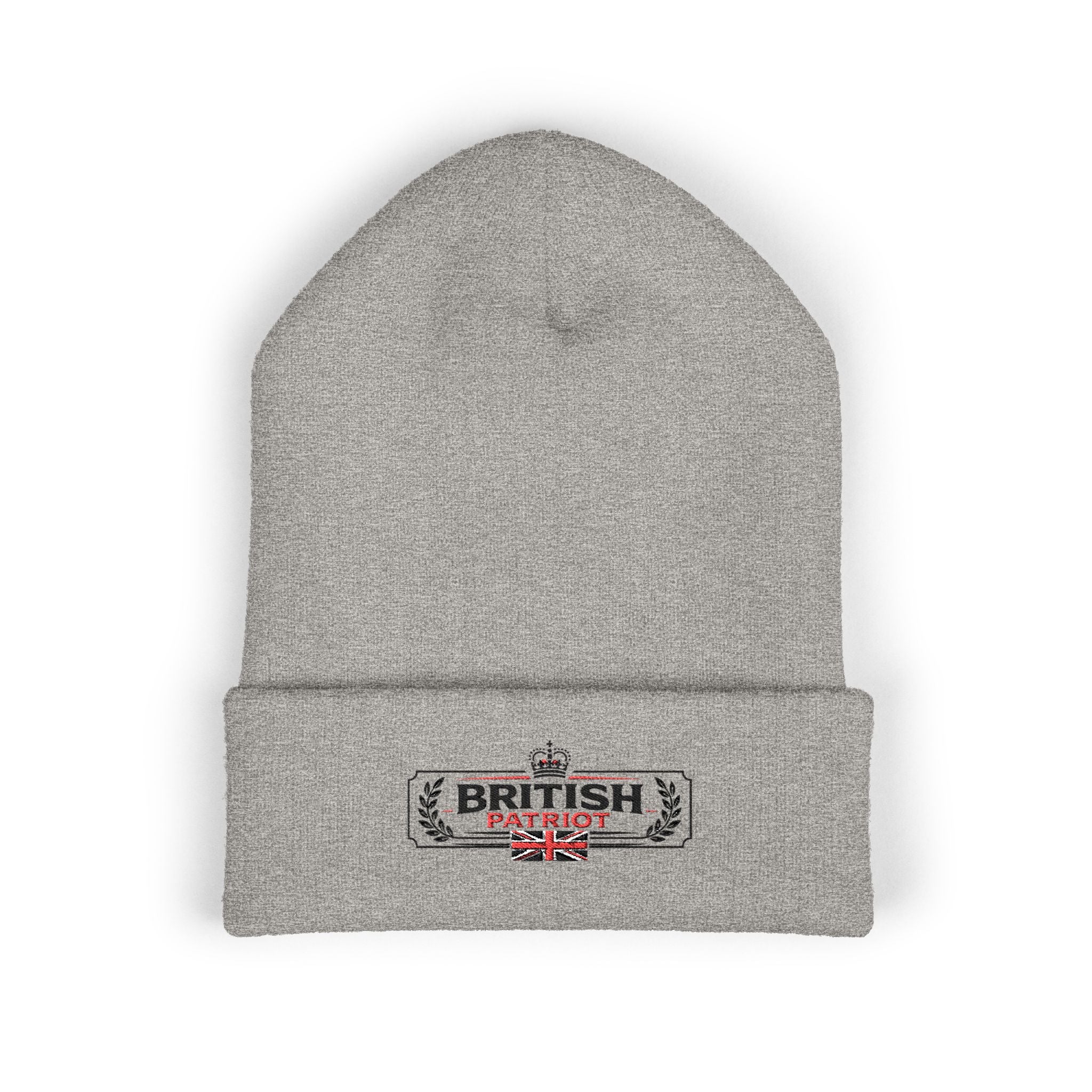 British Patriot Embroidered Cuffed Beanie