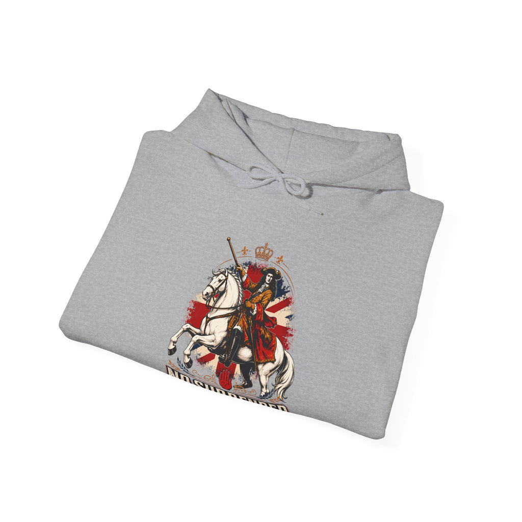 No Surrender Hoodie — Vintage Knight Coat of Arms Graphic Sweatshirt