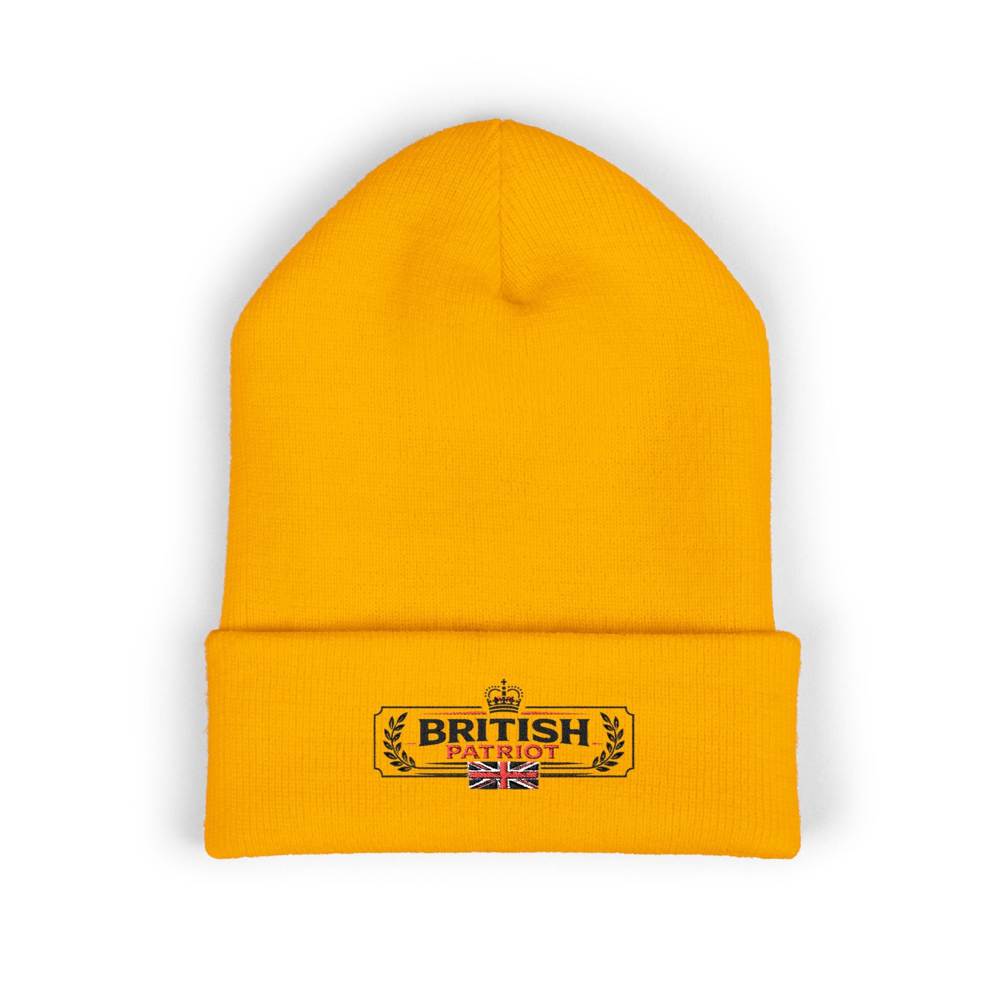 British Patriot Embroidered Cuffed Beanie