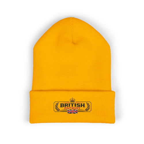 British Patriot Embroidered Cuffed Beanie